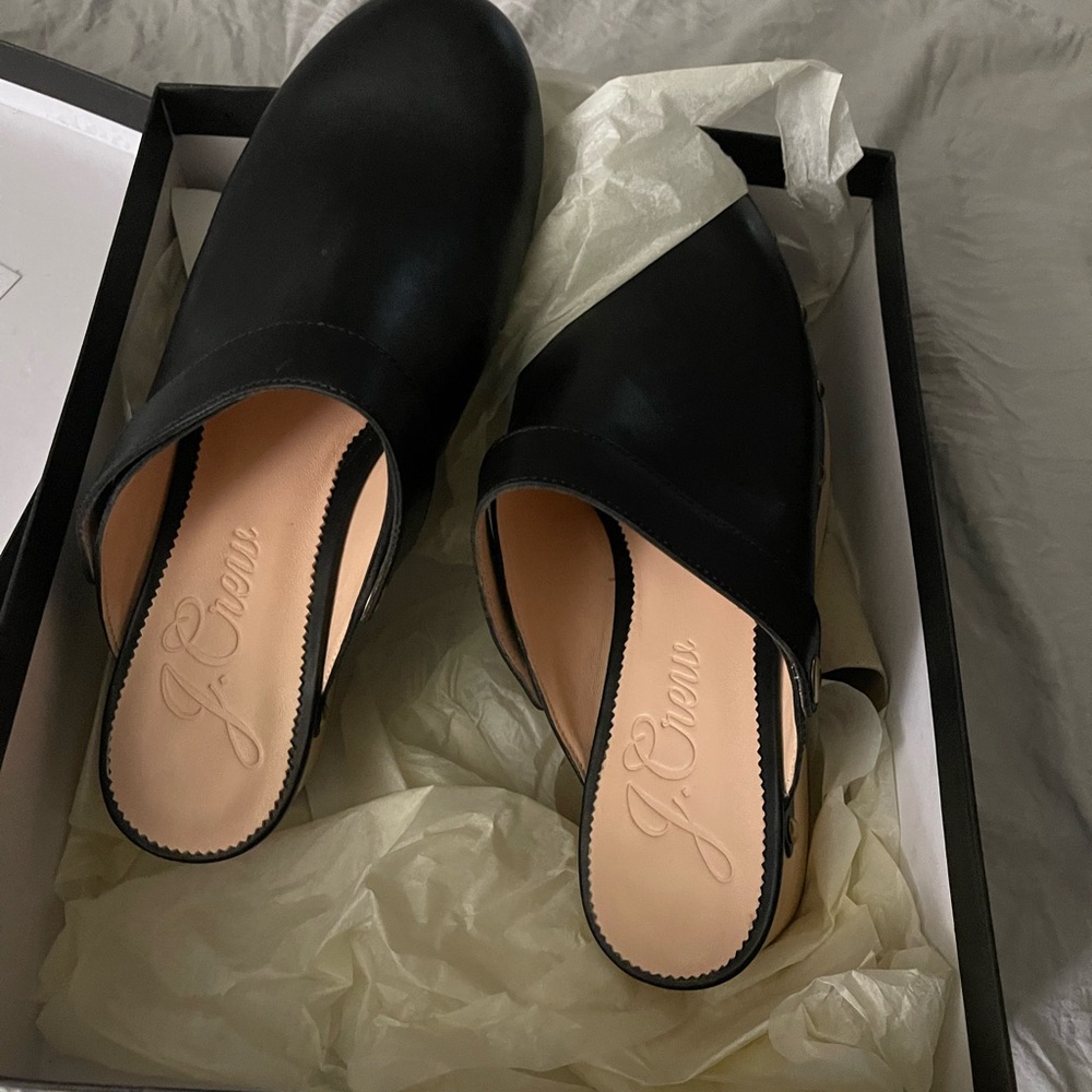 J Crew Leather Clogs